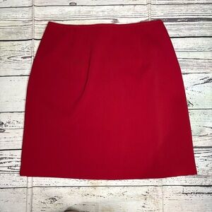 Red Mini Pencil Skirt for Work